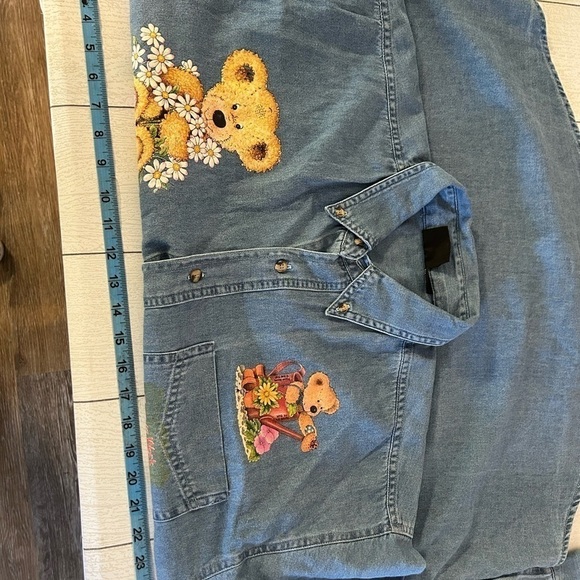 Vintage paper beard ladies chambray large button down 100% cotton - Picture 9 of 11